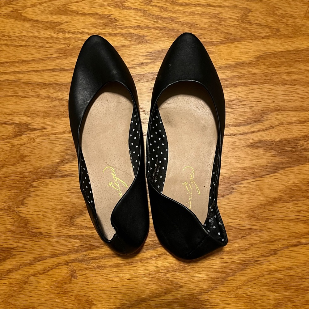 Black Ballet Flats Size 10